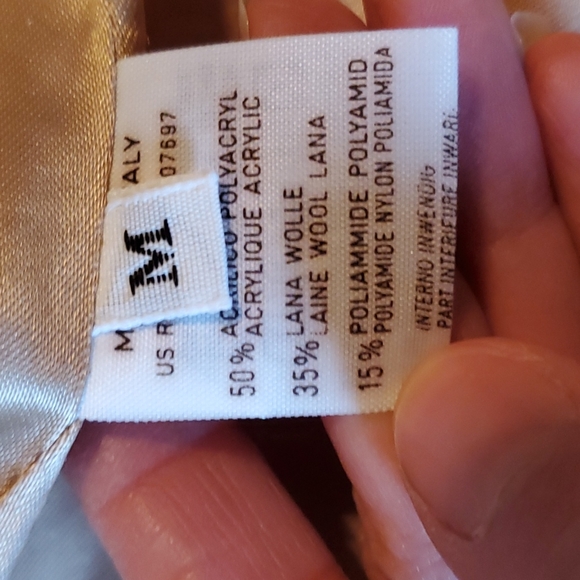 Vintage Sisley Relaxed Elegance yellow wool blazer made in Italy size M - Picture 5 of 13